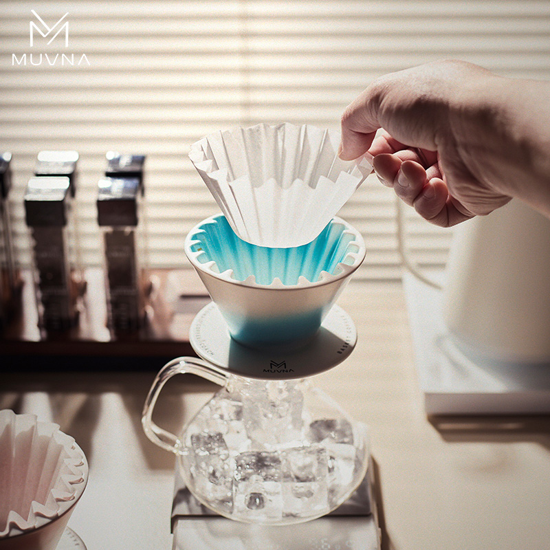 Coffee Tea Paper Cups - MUVNA Natural Paper Filter for Pour