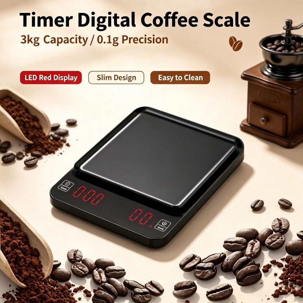 Coffee & Tea Collective - 3kg/0.1g High Precision Digital Coffee Scale,