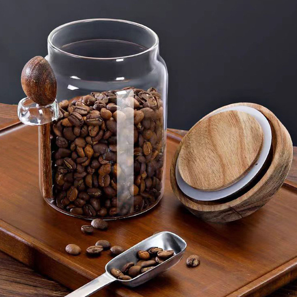 Coffee Tea And Bean - Glass Coffee Bean Storage Jar Airtight