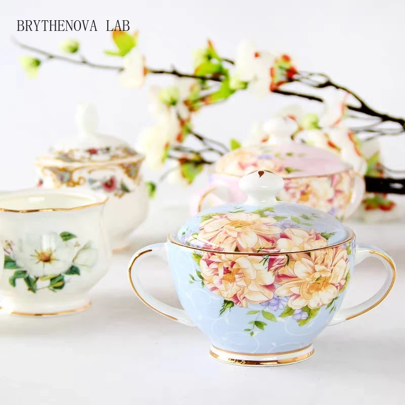 Coffee Tea English - European Style Sugar Bowl for Coffee
