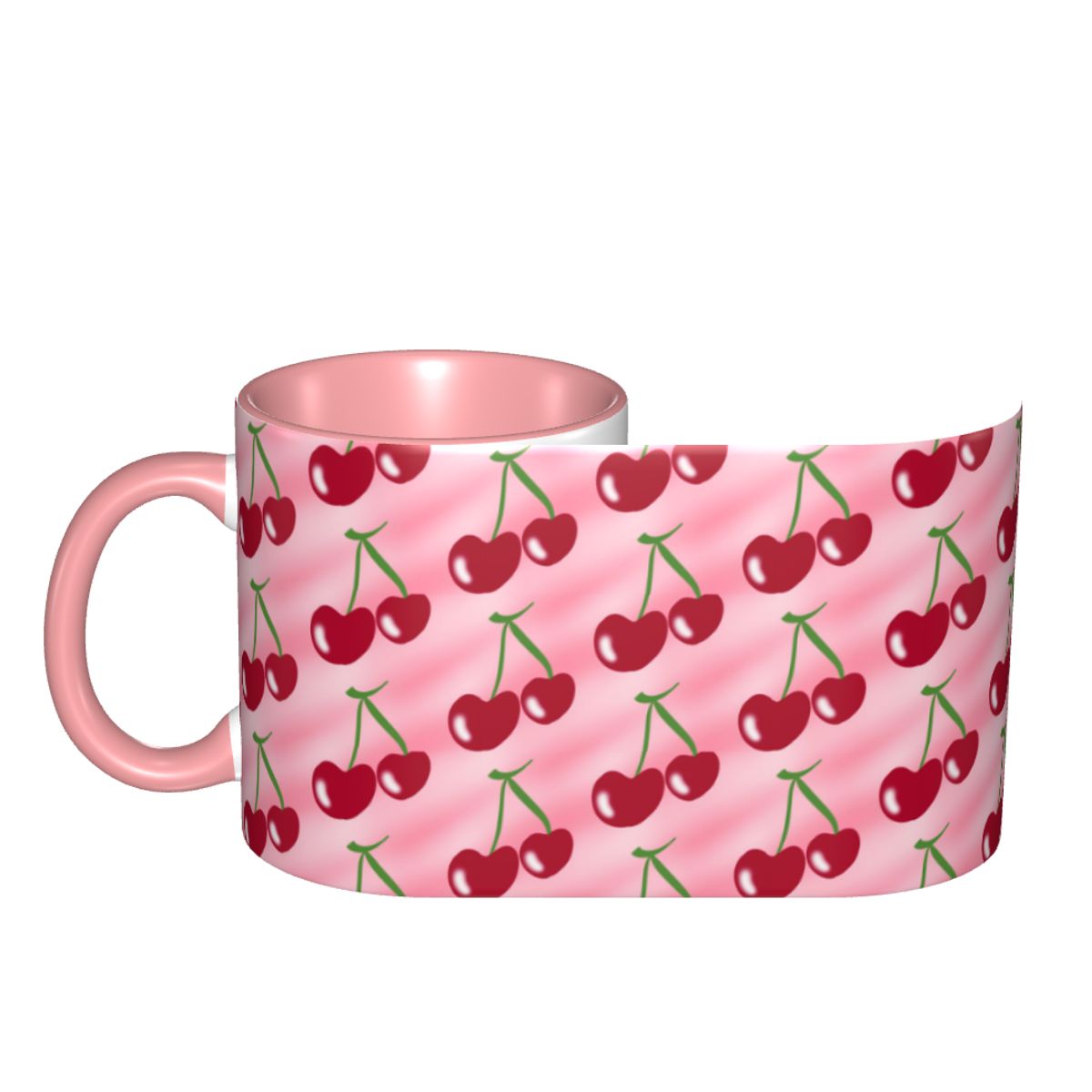 Red Cherry Green Stems Pink Mu - Coffee Tea Green review and price