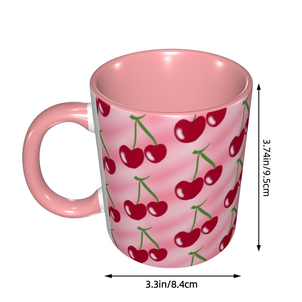 Red Cherry Green Stems Pink Mu - Coffee Tea Green review and price