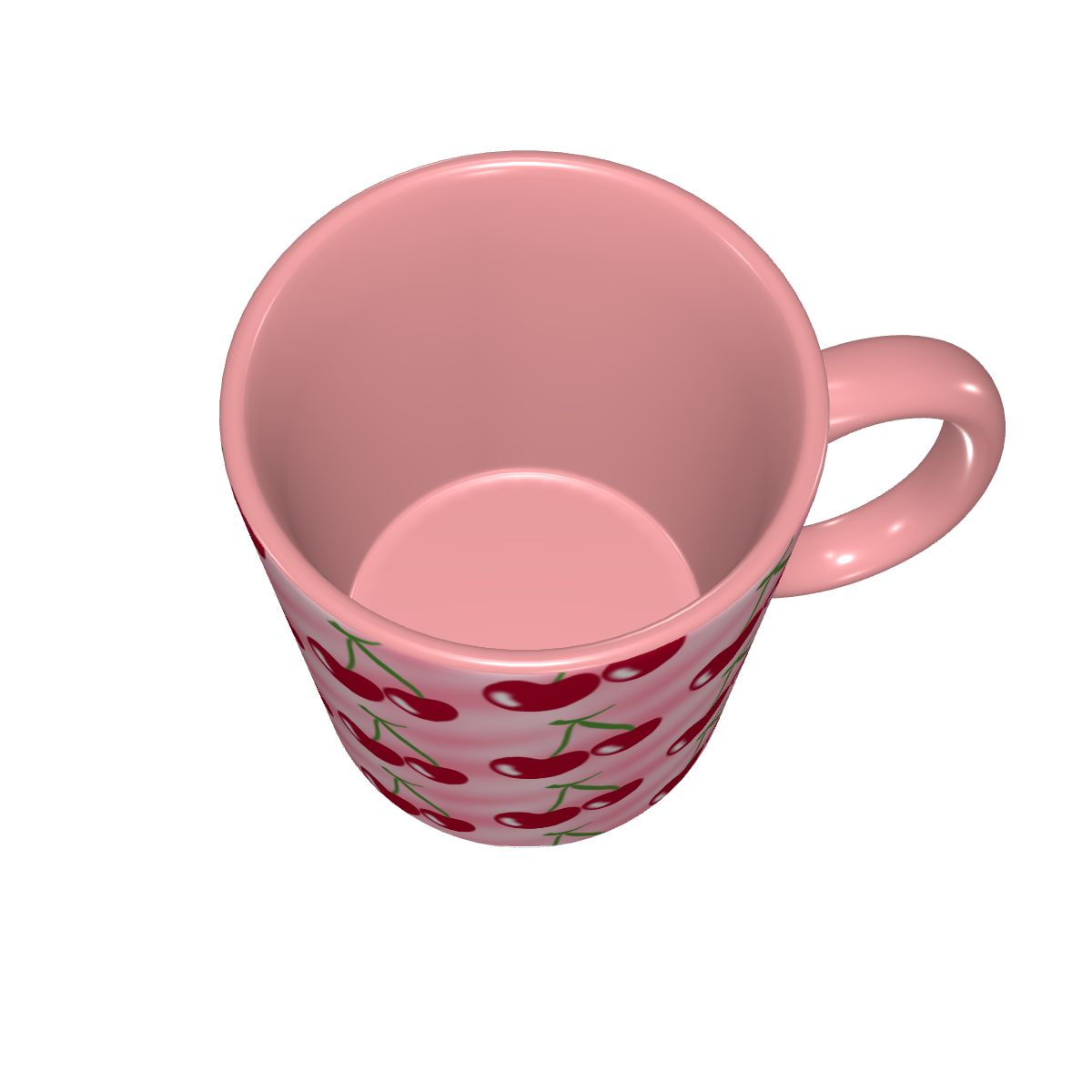Red Cherry Green Stems Pink Mu - Coffee Tea Green review and price