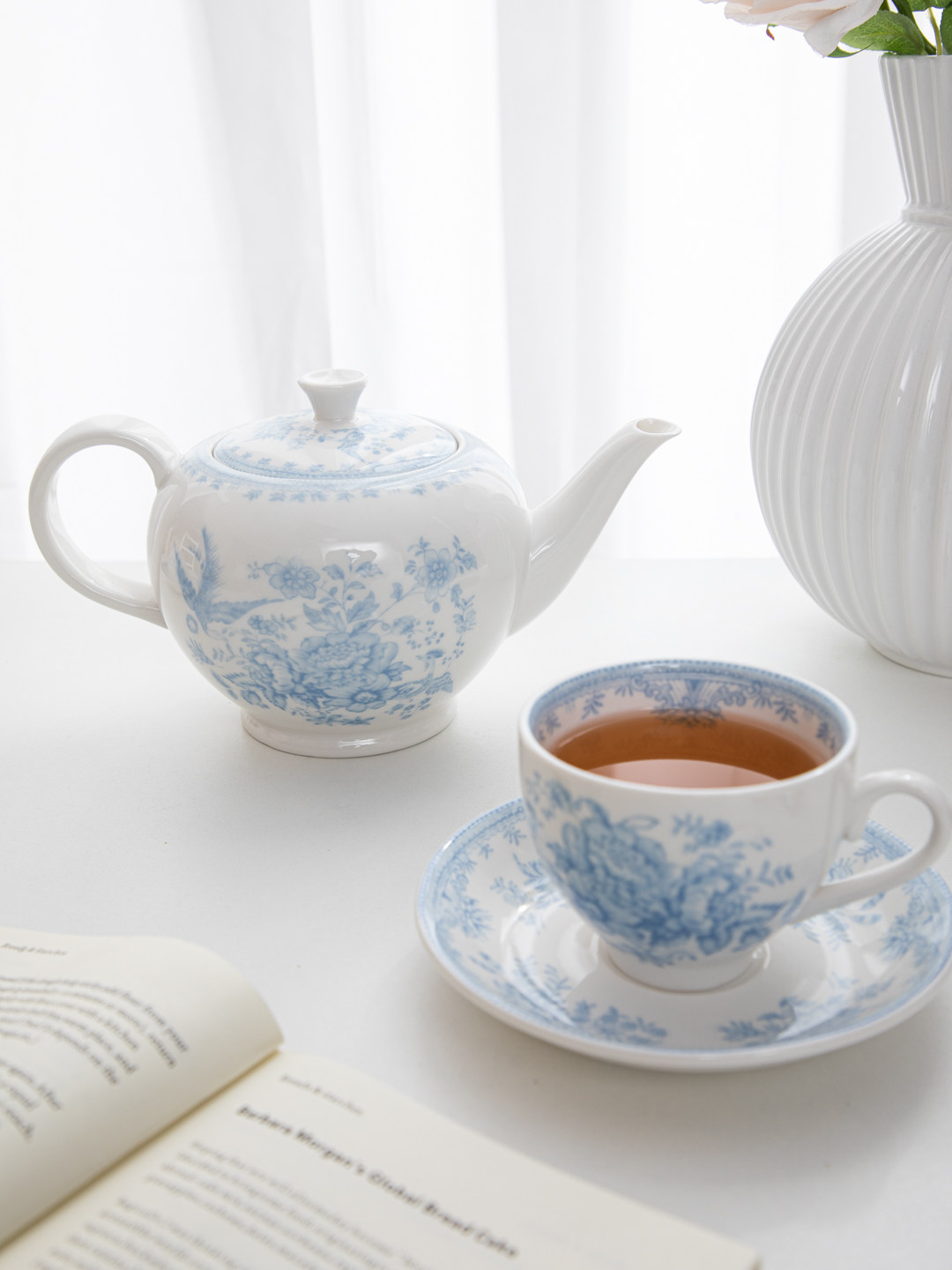 House, retro blue peony aftern - Coffee Tea English review and price