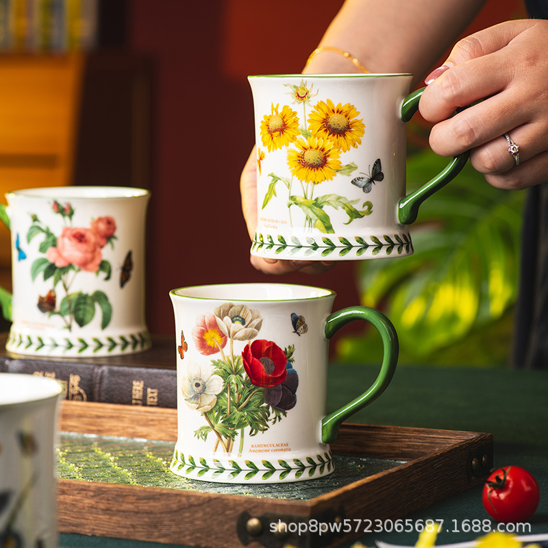 Creative Pastoral Style Cerami - Coffee Tea English review and price