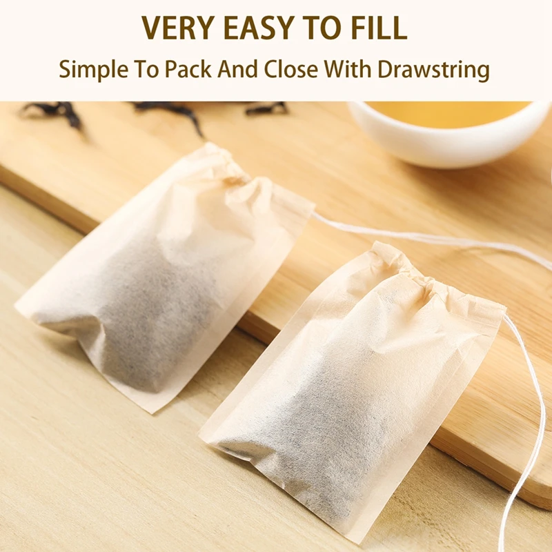 100Pcs Teabags with Drawstring - Coffee Tea Leaf review and price