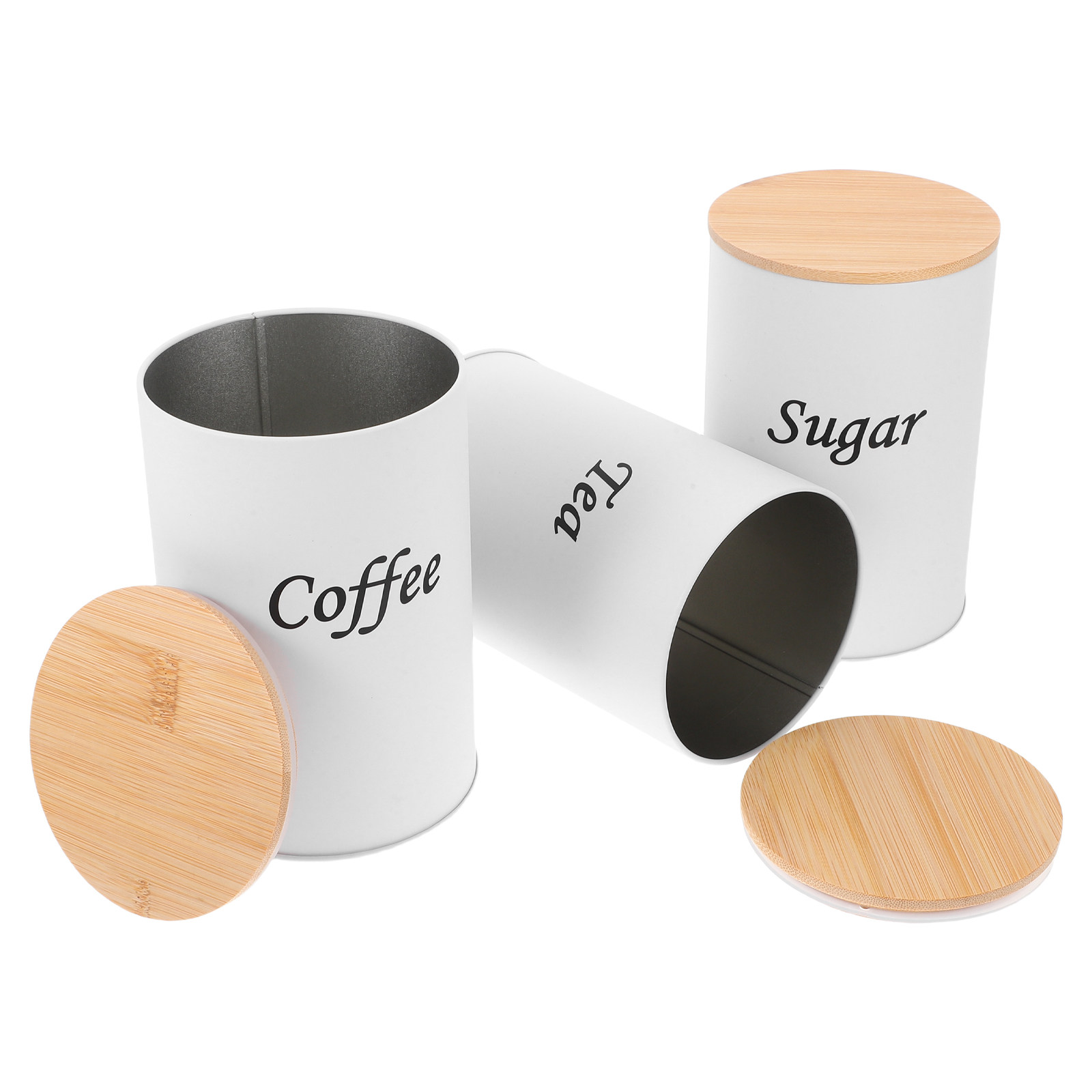 3Pcs Airtight Round Canisters  - Coffee Tea And Bean review and price