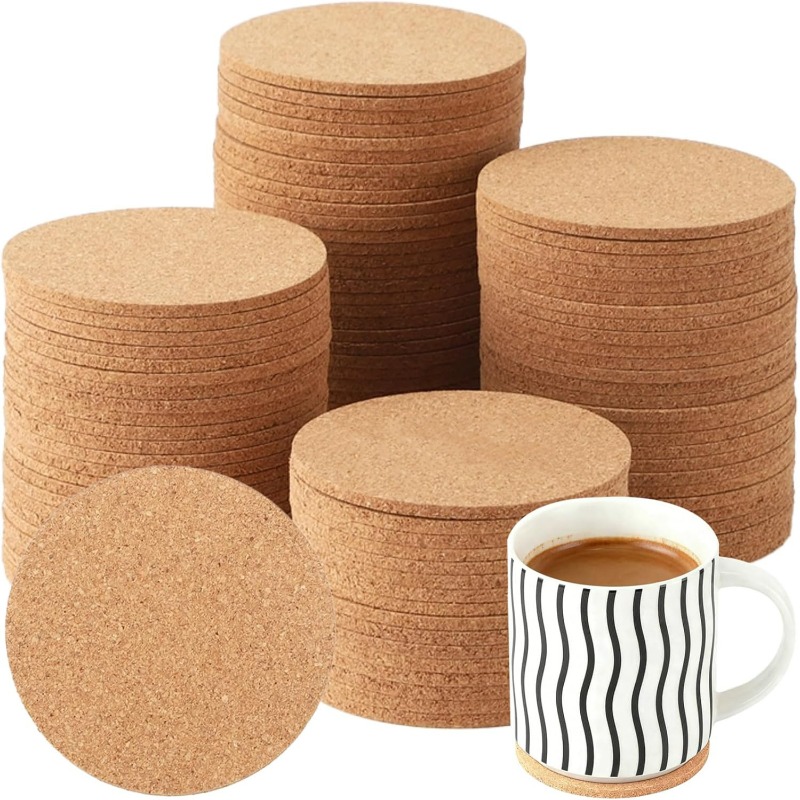 Natural Wooden Round Cork Coas - Coffee Tea Stand review and price