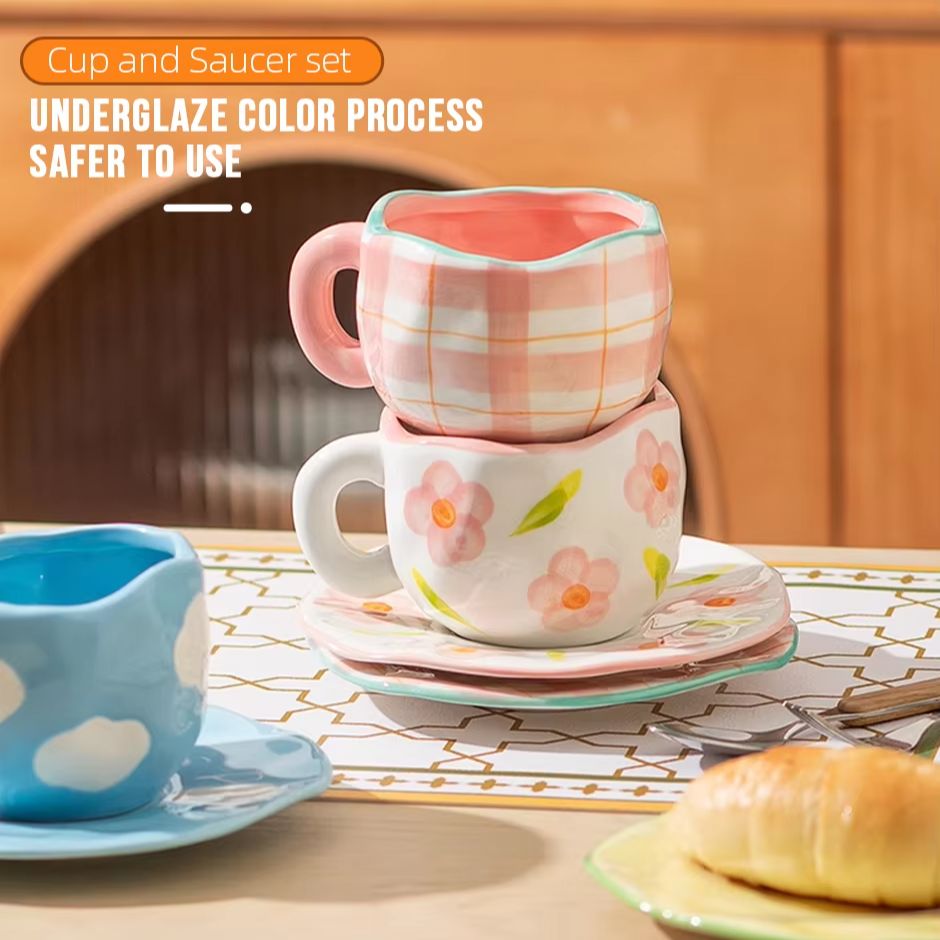 Hand‑Painted Flower Ceramic Co - Coffee Tea Friends review and price