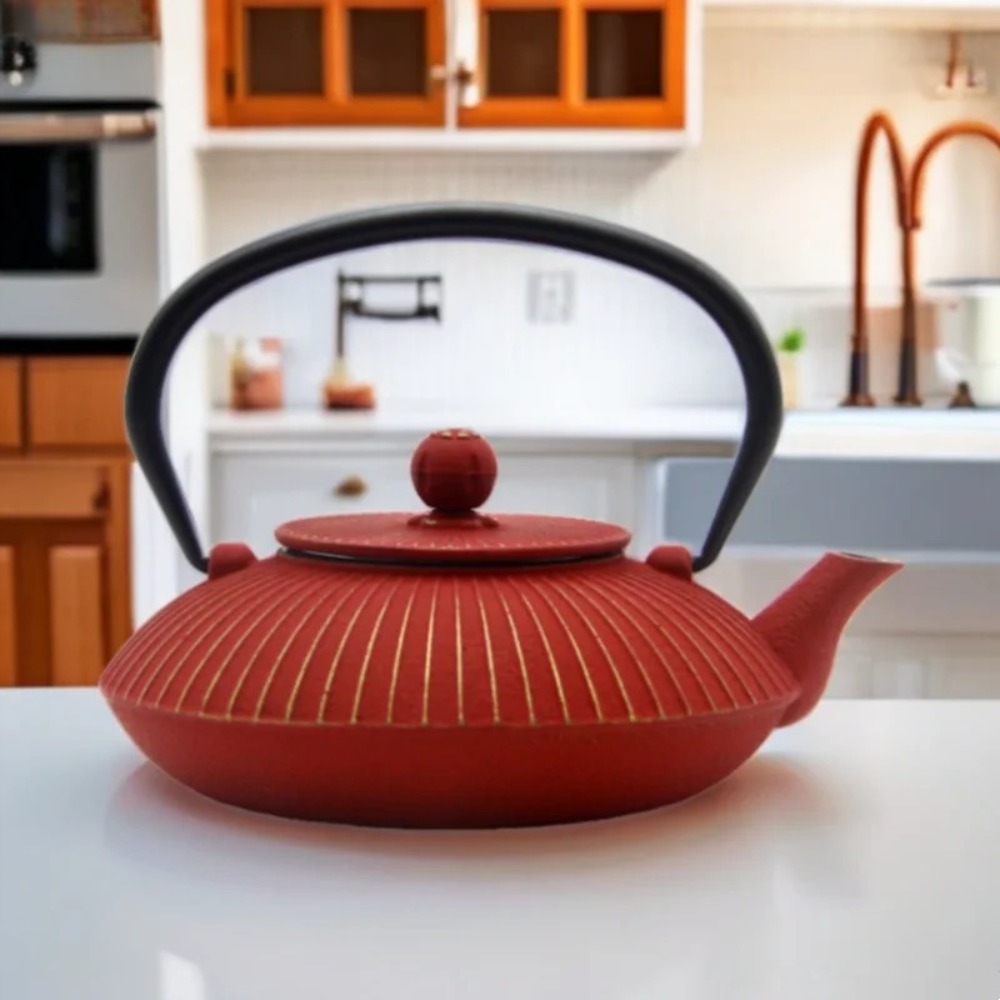 800ml Cast Iron Teapot Umbrell - Cast Iron Teapot review and price