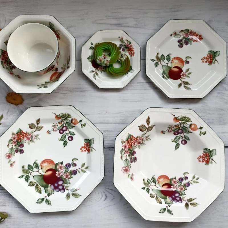 Hand painted green side , frui - Coffee Tea Green review and price