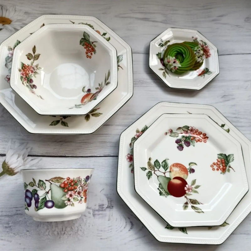 Hand painted green side , frui - Coffee Tea Green review and price