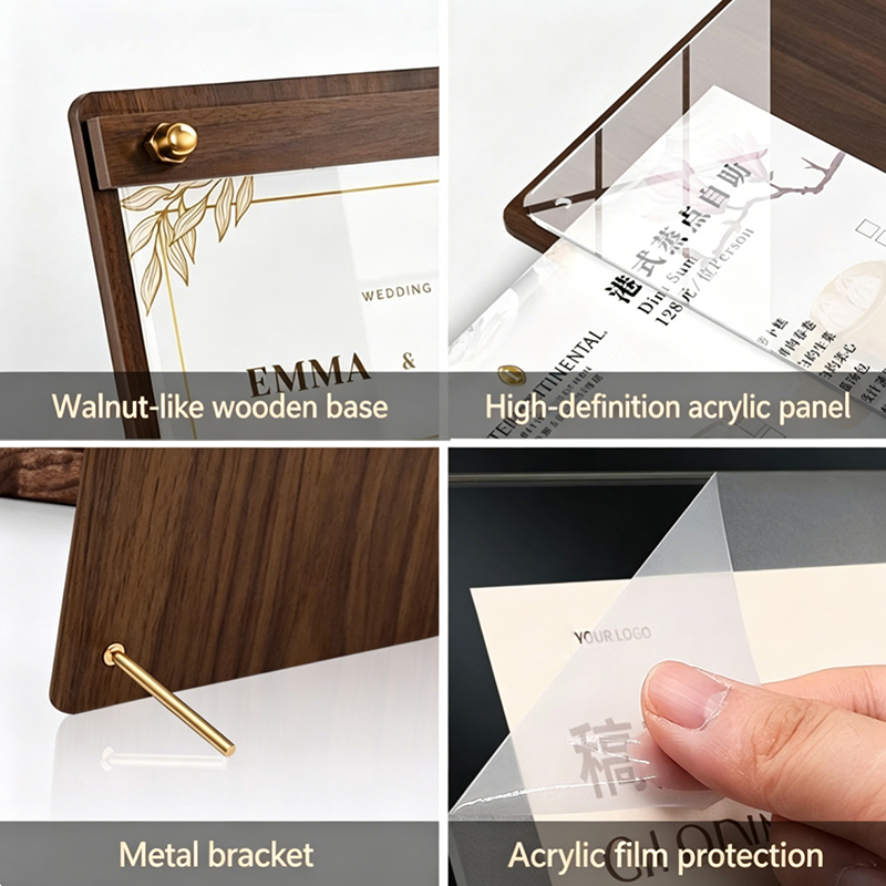 Custom A4/A5 Acrylic Wood Grai - Coffee Tea Stand review and price