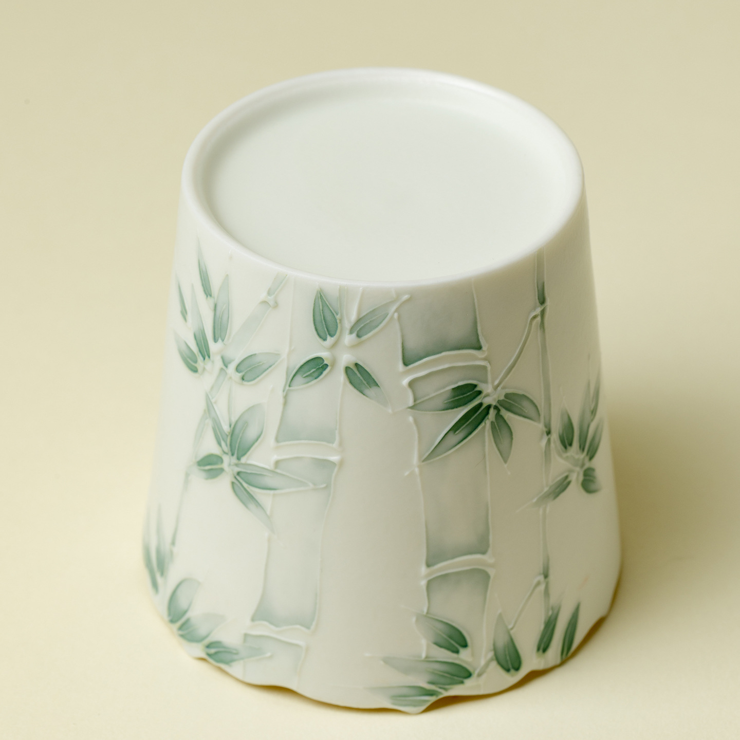 Hand Painted Light Green Bambo - Coffee Tea Green review and price