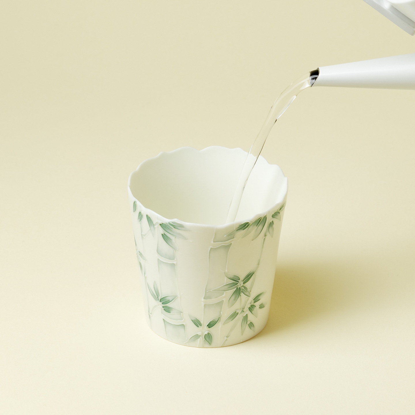 Hand Painted Light Green Bambo - Coffee Tea Green review and price