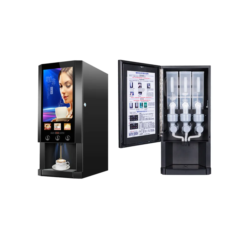 Automatic 3 Hot Flavors Coffee - Coffee Tea Vending Machine review and price