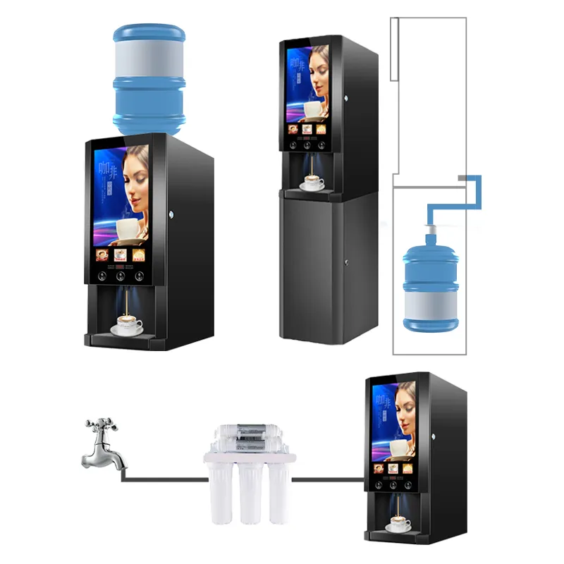 Automatic 3 Hot Flavors Coffee - Coffee Tea Vending Machine review and price