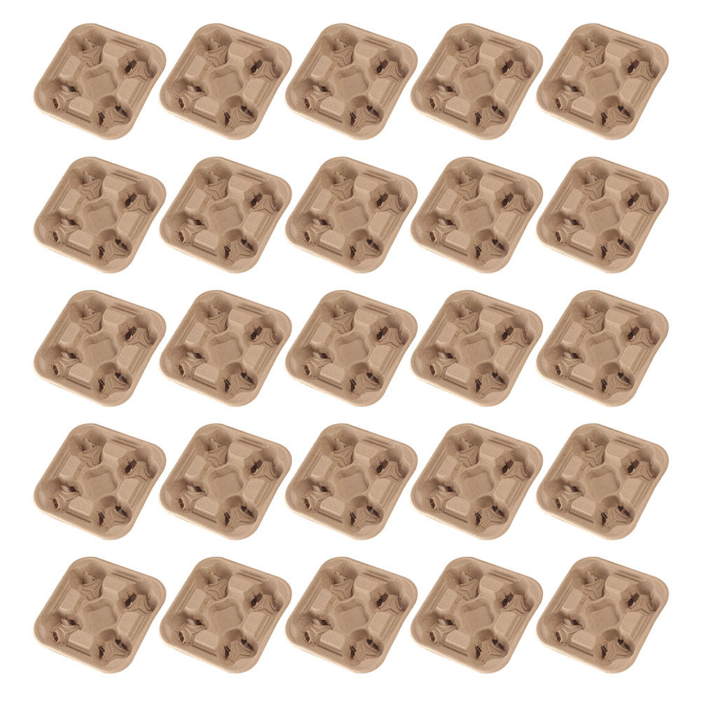 25Pcs Four-Cup Paper Pulp Hold - Coffee Tea Paper Cups review and price