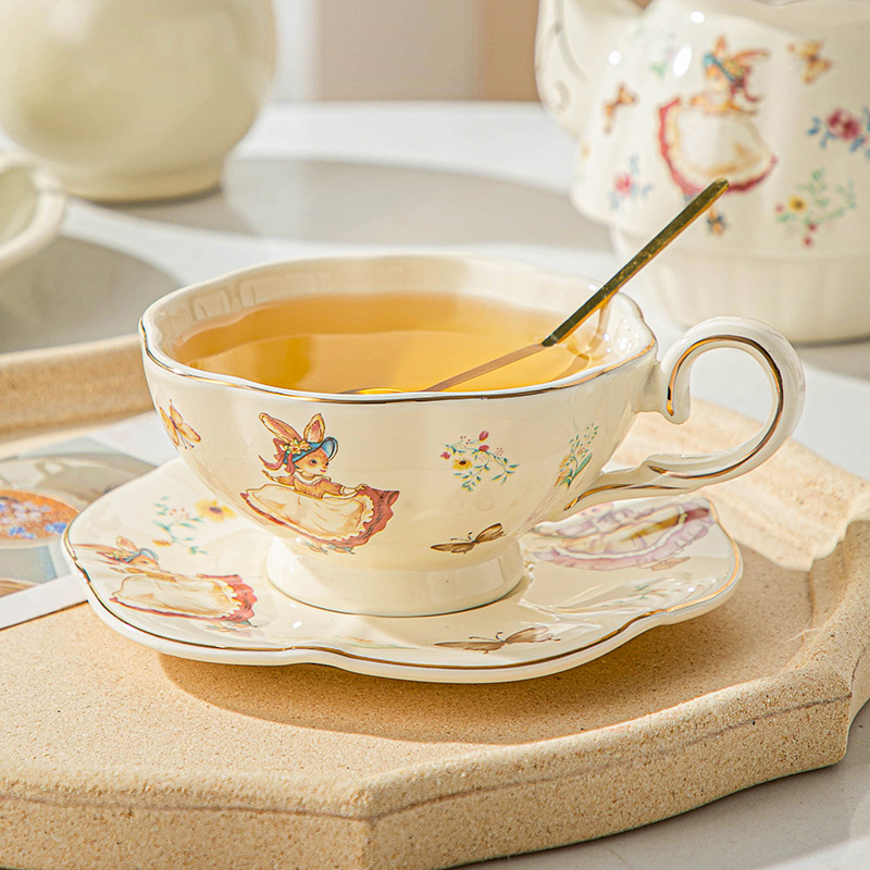 English retro coffee cup and p - Coffee Tea English review and price