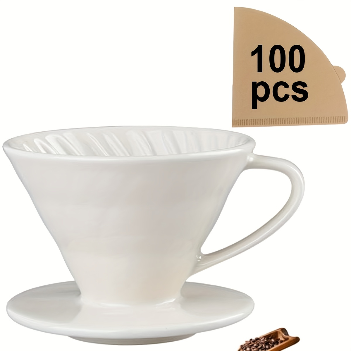 Pour Over Coffee Maker, Cerami - Coffee Tea Paper Cups review and price