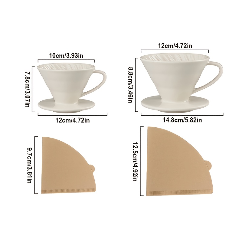 Pour Over Coffee Maker, Cerami - Coffee Tea Paper Cups review and price