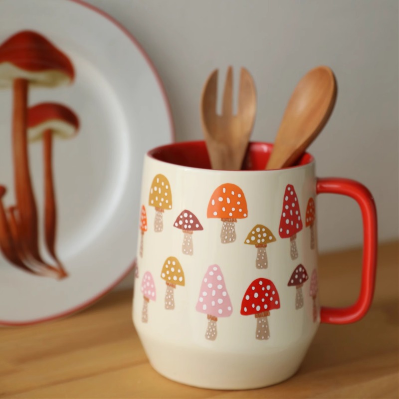European Style Ceramic Mushroo - Coffee Tea English review and price