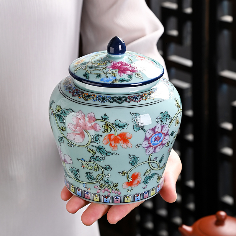 Ceramic tea jar Enamel General - Coffee Tea Green review and price