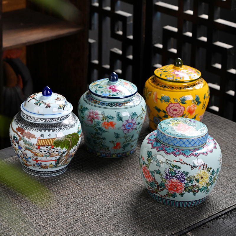 Ceramic tea jar Enamel General - Coffee Tea Green review and price