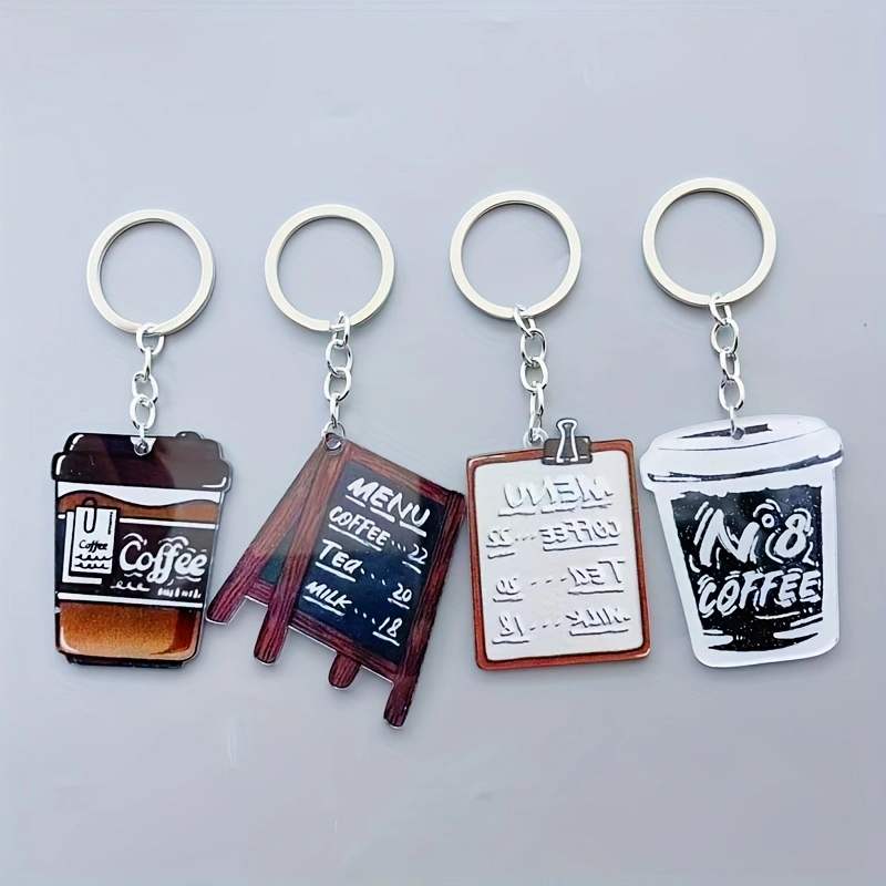 8pcs acrylic coffee cup keycha - Coffee & Tea Collective review and price