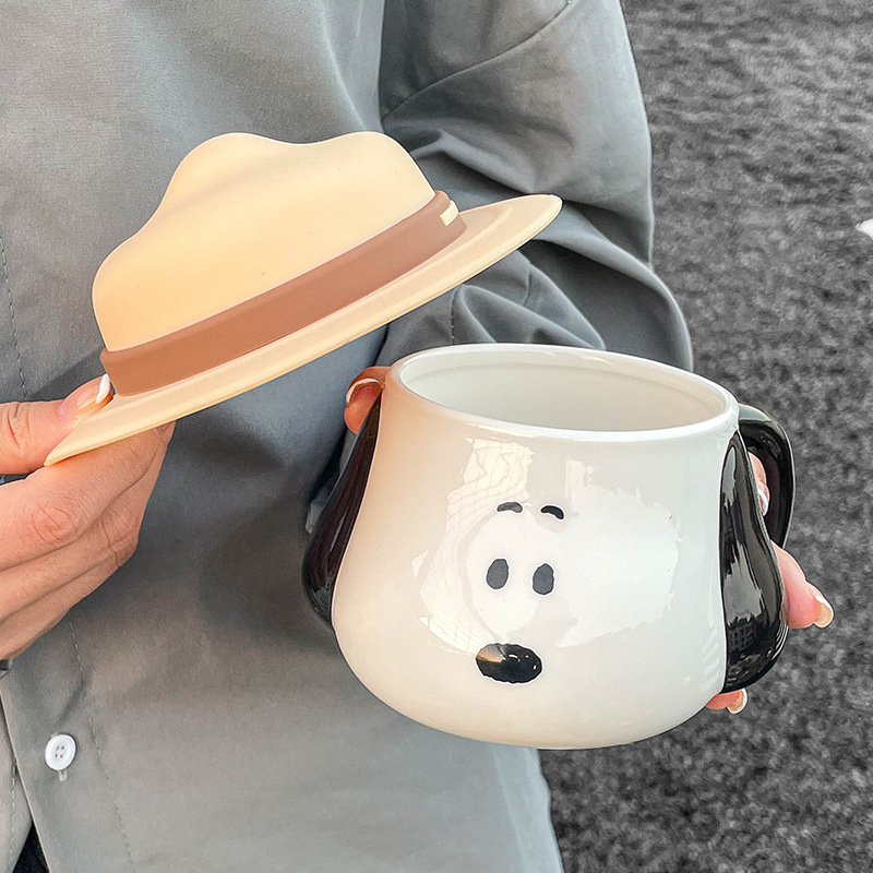 Snoopy Ceramic Mug Kawaii Cart - Coffee Tea Friends review and price